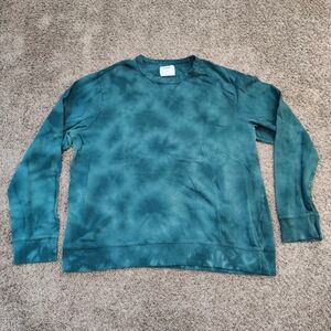 Old Navy Men's Blue Tie-Dye Crewneck Sweater